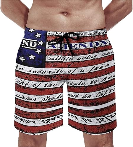 Vista 2 de Jamaica Jamaican Kingdom Flag Men's Summer Beach Shorts, Athletic Trunks