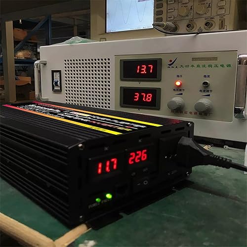 Miniatura 5 de DC 12V 24V a AC 220V Sistema de energía solar 12000W Inversor de onda sinusoidal pura hogar al aire libre RV coche inversor de alta potencia (Color