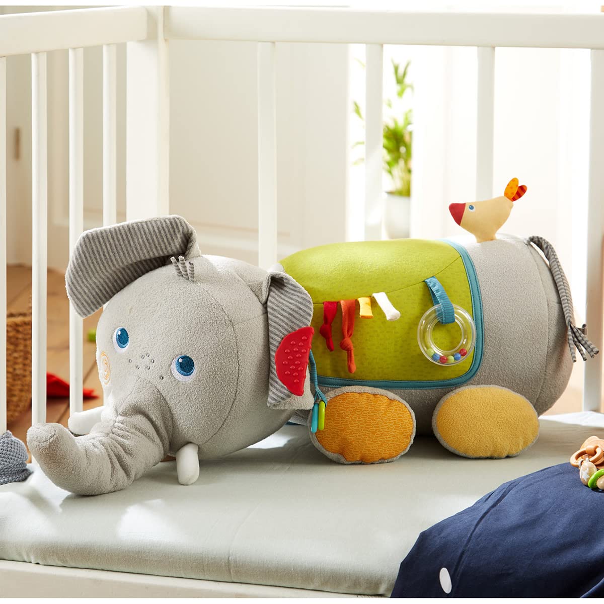 HABA 306454 - Entdeckertier Elefant, Multifunktionsspielzeug ab 6 Monaten