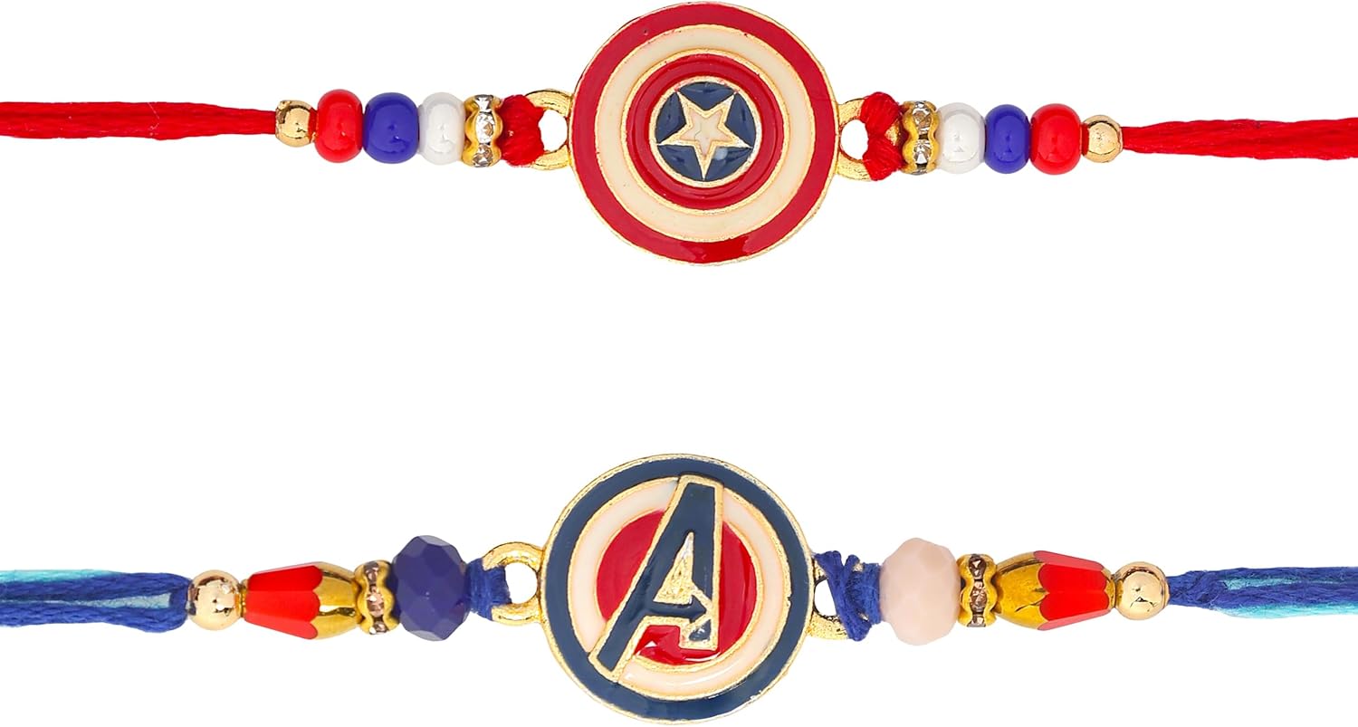 Amazon.com: Set of 2 Rakhi for Small Brothers Designer Rakhi Rakhi for ...