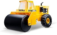 Tonka Steel Classics Steam Roller - Durable Yellow Steel Construction Truck Toy for Kids Ages 3+