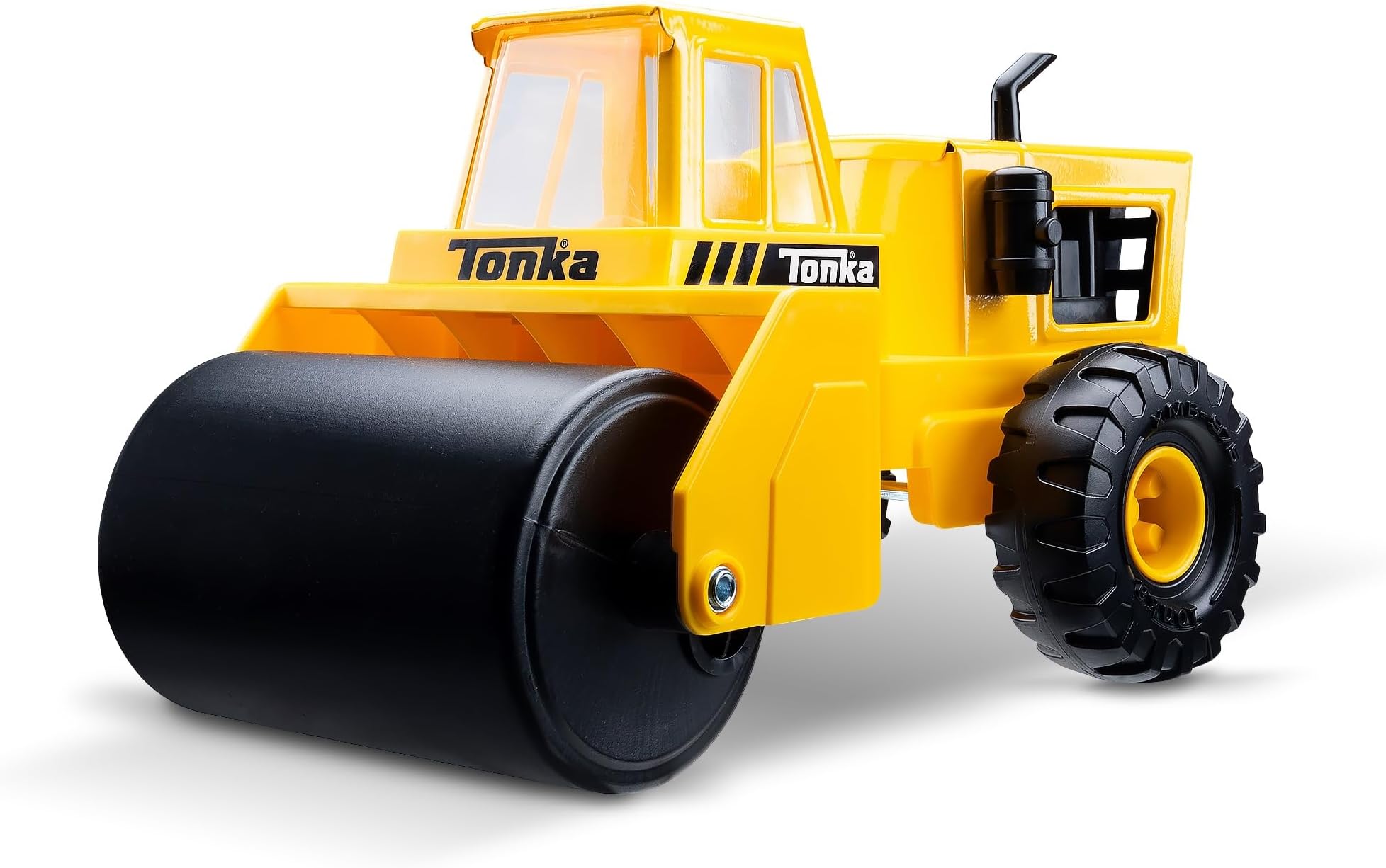 Steel Classics - Steam Roller - Made with Steel, Yellow Toy Truck, Boys and Girls, Toddlers Ages 3+, Big Construction Truck, Birthday Gift, Holiday, Ages 4+