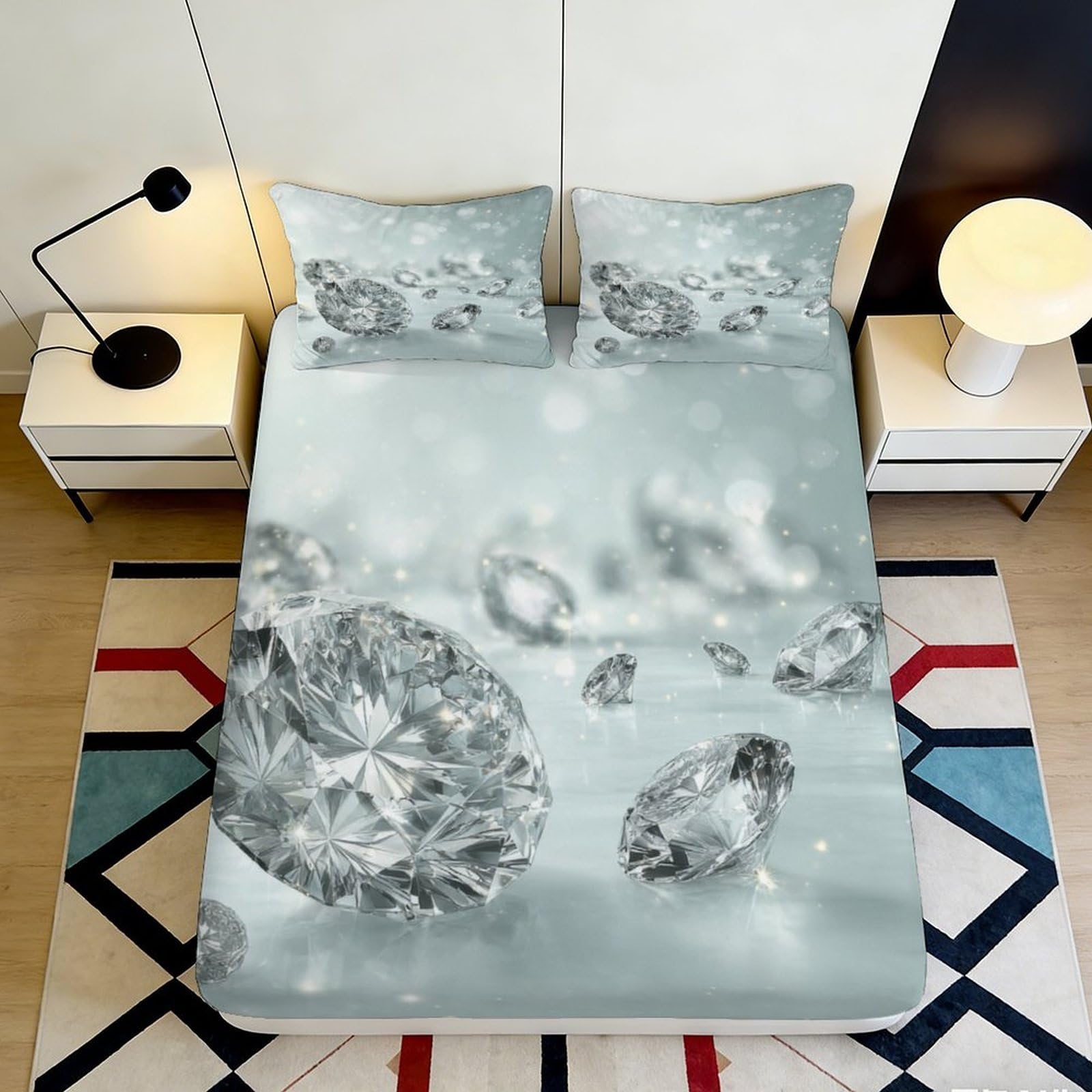 3D Printed Majestic Horse Sunset Fitted Sheet Microfiber Soft Non-slip Bed Cover for Bedroom Dorm Room Decor 90x200x25cm