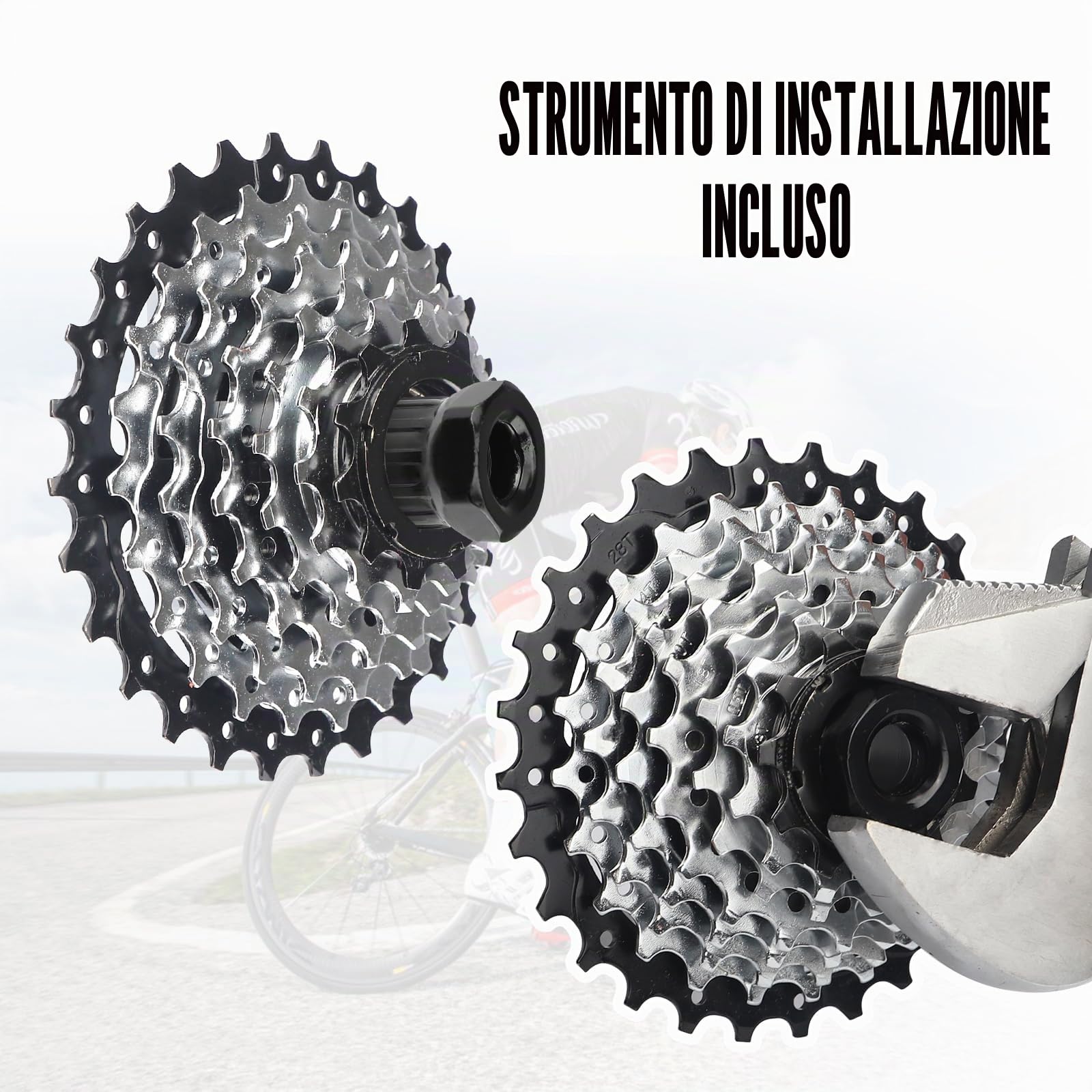MEGHNA Ruota Libera elettrica 7/8 Marce, 11-28 Teeth/11-32 Teeth Screw On Multiple Freewheel