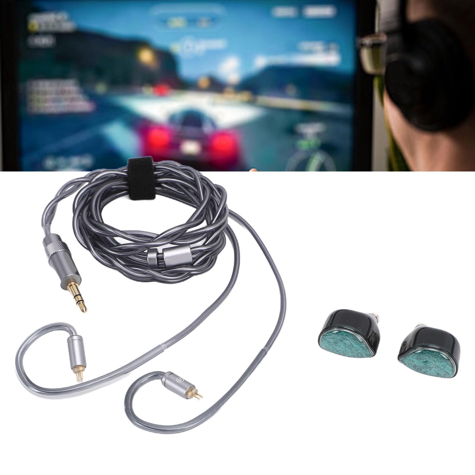 Fabater Słuchawki HiFi Gaming IEM ze sceną dźwiękową 360° i Niskimi Zniekształceniami Zapewniającymi wyraźną komunikację w Grze i świadomość Dźwięku
