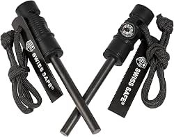 Swiss Safe 5-in-1 Magnesium Ferro Rod Fire Starter Survival Tool