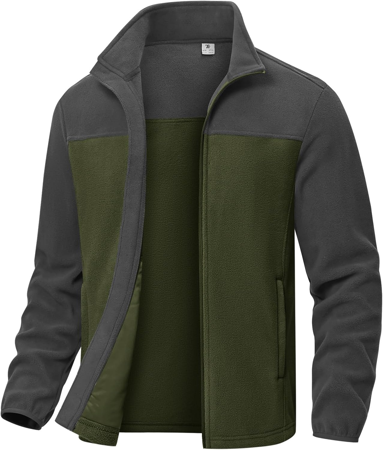 Rdruko Men's Fleece Jacket Full Zip Lightweight Warm Outdoor Hiking Casual Jacket - Image 8