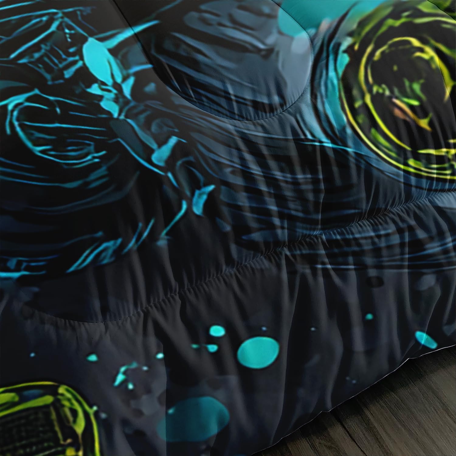 Colorful Off-Road Racing Truck Comforter 3Pcs Twin Cool Speed Race Car Bedding Set for Kid Teen Girl Boy Adult Automobile Extreme Sport Game Quilt Bed Decor with 1 Comforter & 2 Pillowcases