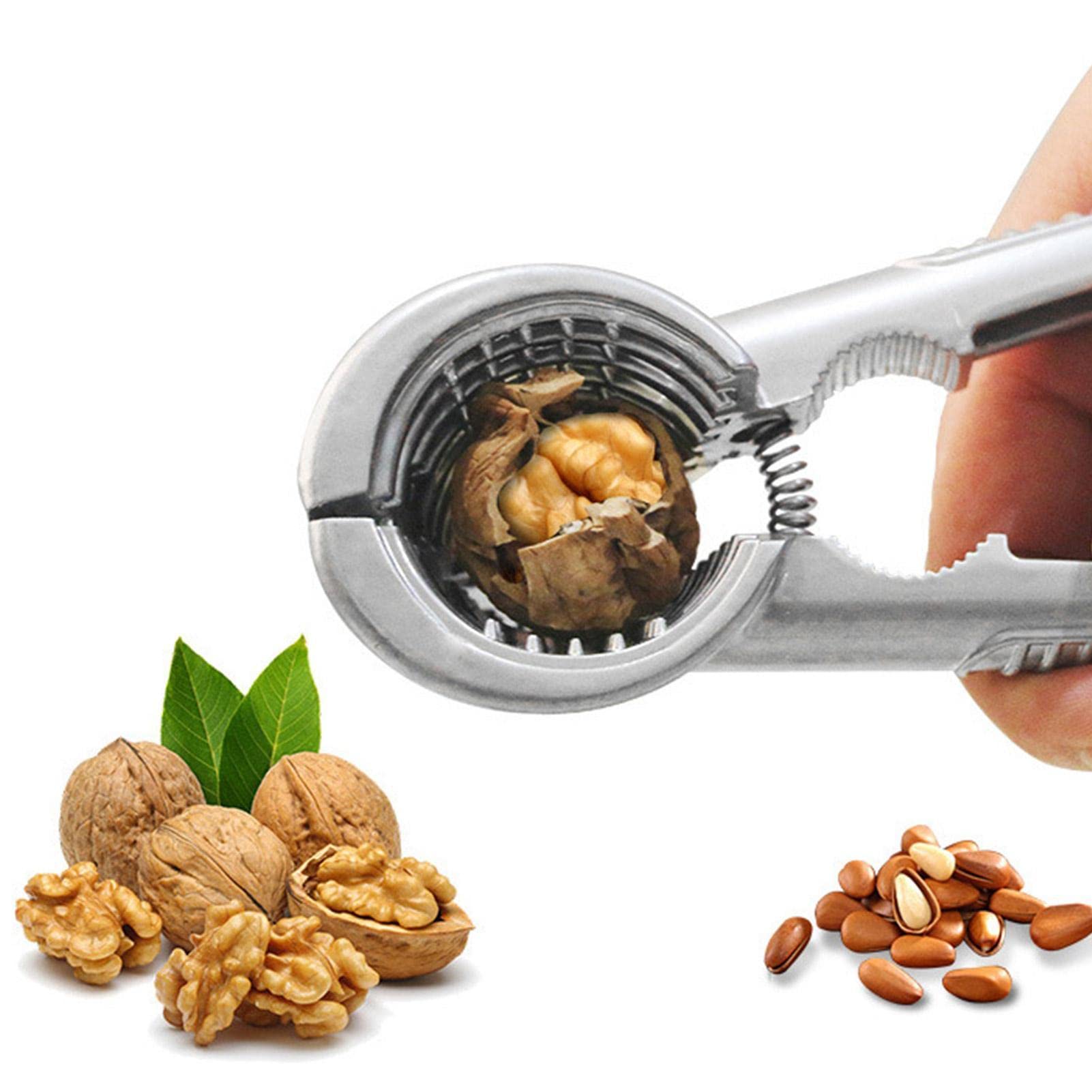 2 Casse-Noisettes PRITOK - Entonnoir, Manche Bois, Aluminium - Noix, Amandes, Noisettes