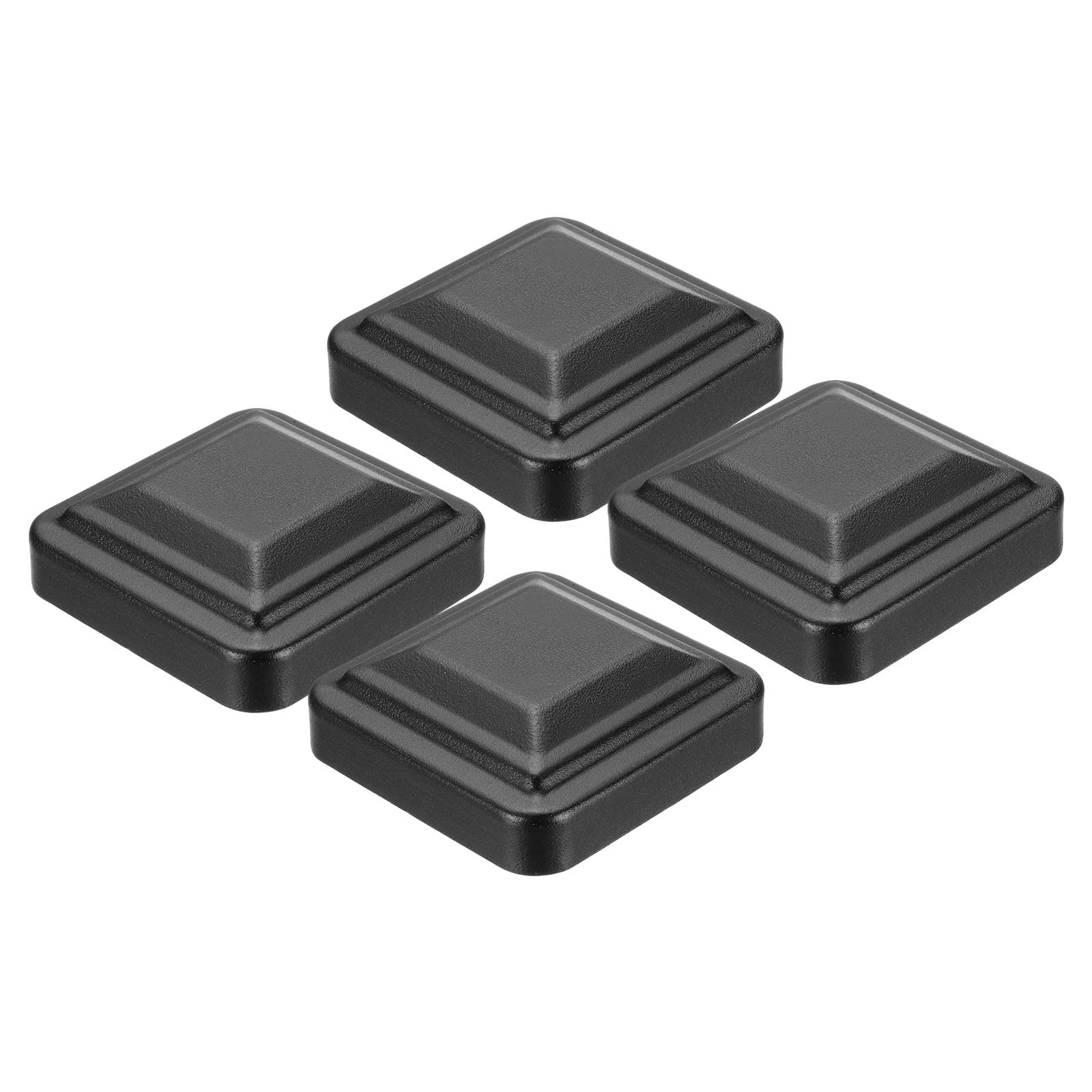 Muiltvoe Black 8Pcs Fence Post Caps, 3" X 3" Heavy Duty Aluminum Post Cap Square Cover Top Pressure Fit For Metal Wood Fence Deck Mailbox Patio,