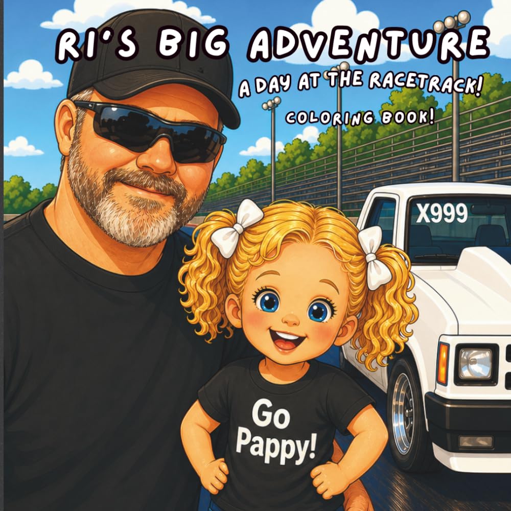 Ri's Big Adventure: A Day at the Racetrack Coloring Book: A Toddler-Friendly Racing Coloring and Activity Book