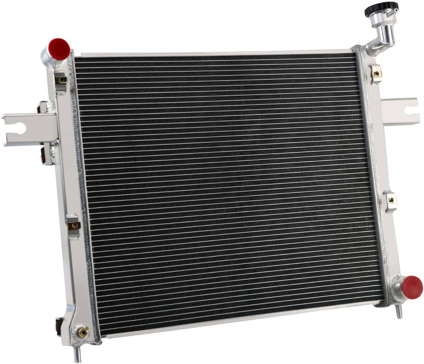 4 Row Aluminum Core Radiator Compatible with 2005-2010 Jeep Commander Grand Cherokee 2006 2007 2008 2009 3.7 4.7 6.1 V6 V8, Racing Radiator Cooling Radiator All Aluminum Cooler Radiator