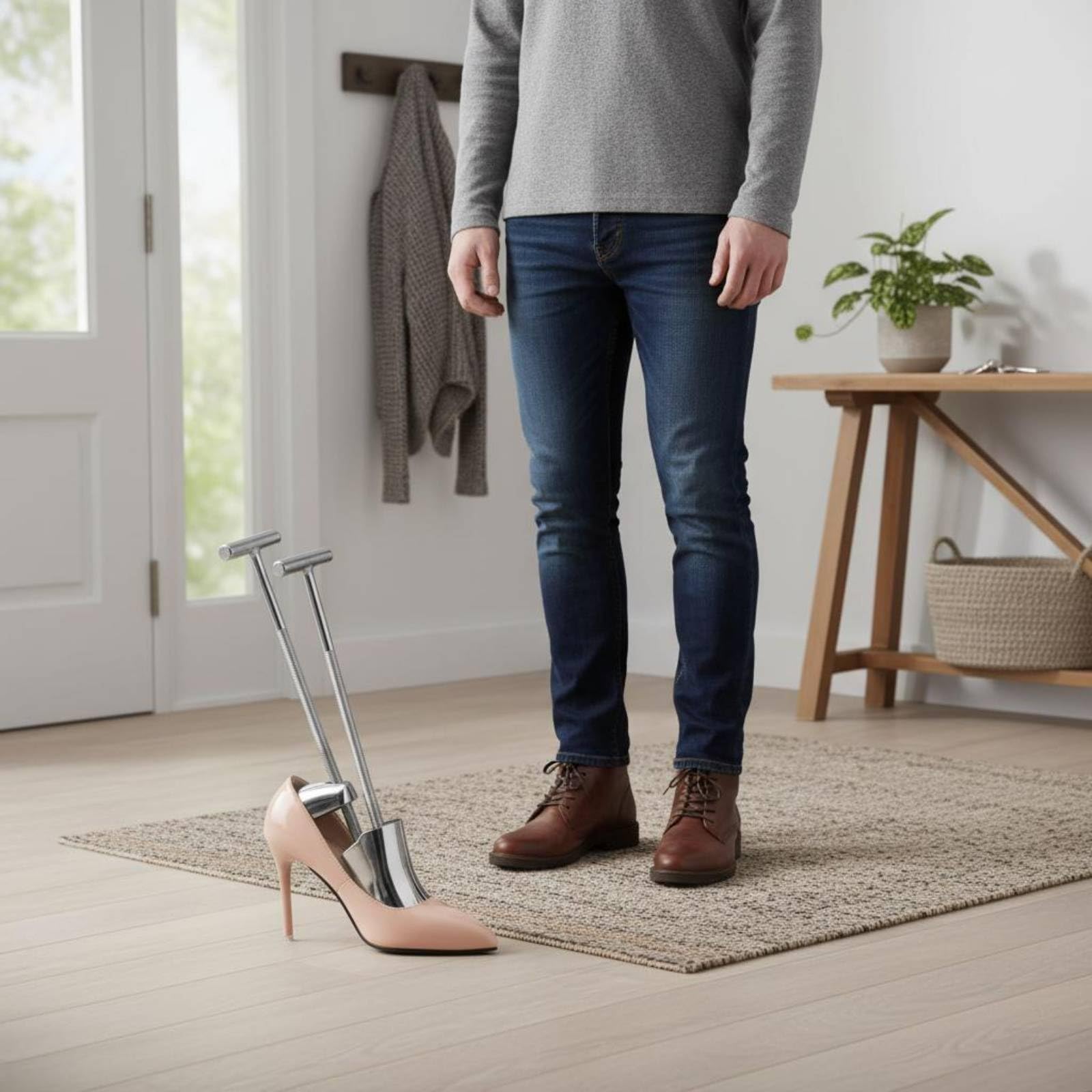 Qianly Ensanchador de Calzado de Metal Resistente Al Desgaste Dilatador Zapatos Ajustable