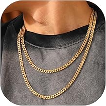 U7 Largeur 3/6/9MM - Chaîne pour Homme Acier Inoxydable Collier Homme -Longueur de 46/51/55/61/66/71/76 cm