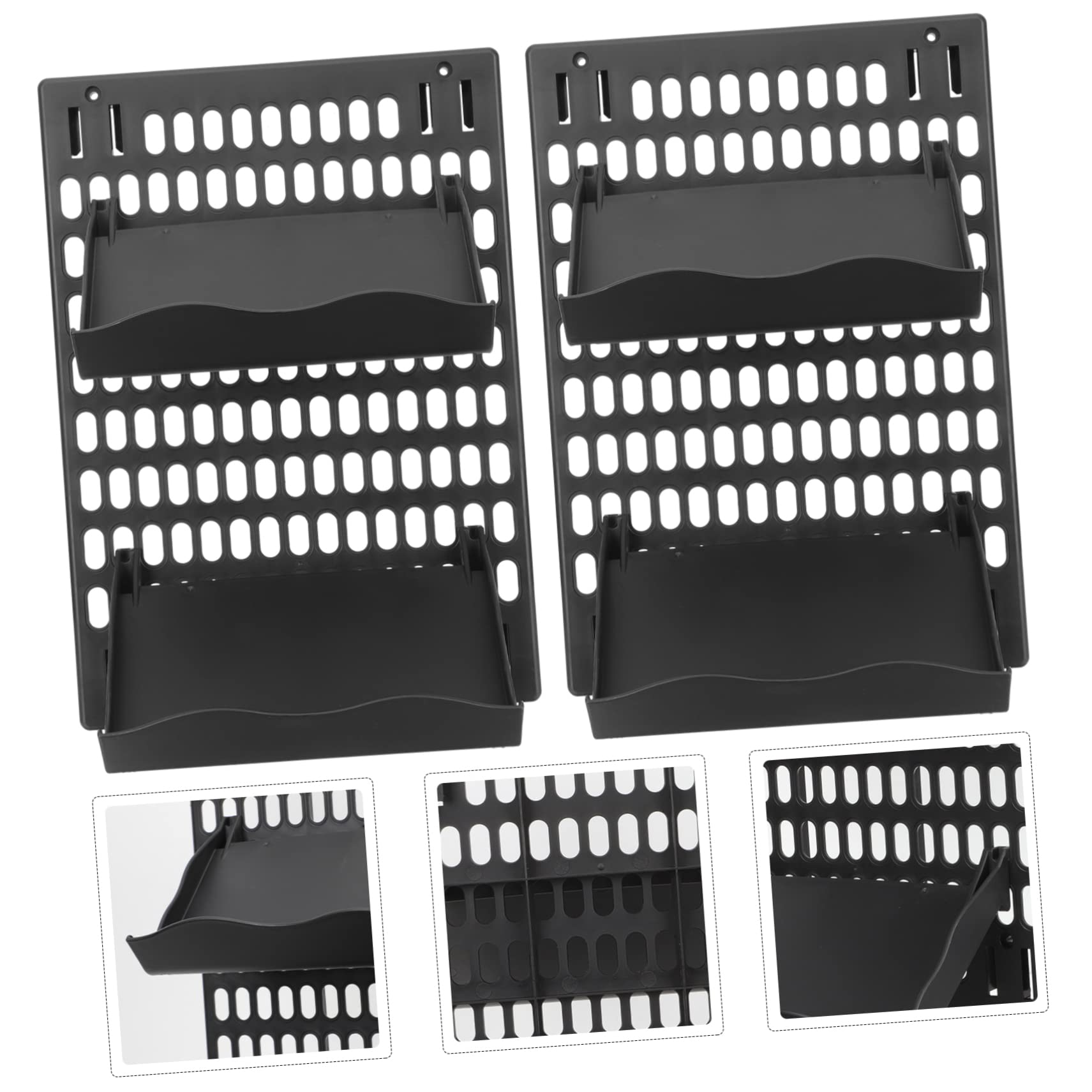 Cabilock 1 Set Wall Mounted Shoe Rack Multi Function Shoe Storage Shelf Punch Installation Strong Load Bearing Capacity Easy Wall Organizer for Home Use Combination with Panels Layers