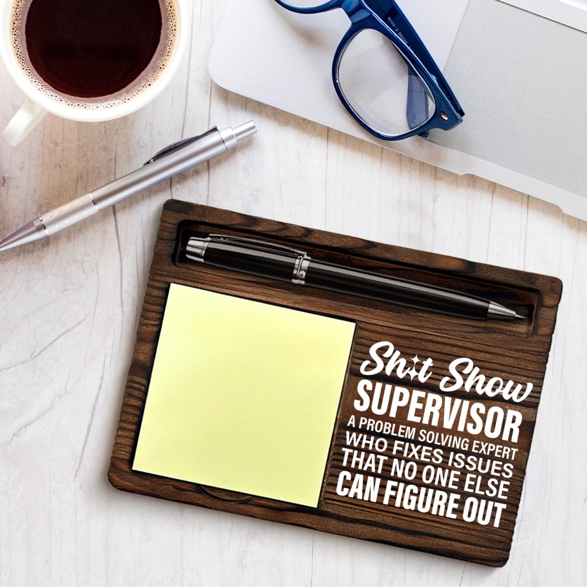Funny Boss Gifts for Women Men, Best Thank You Gifts for Boss Leader Manager Supervisor Sticky Note Holder Office Decor — Amazon image 4