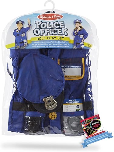 Melissa & Doug P o l i c e O f f i c e r : paquete de juego de rol con 1 tema compatible con M&D Scratch Fun Mini Pad (04835)