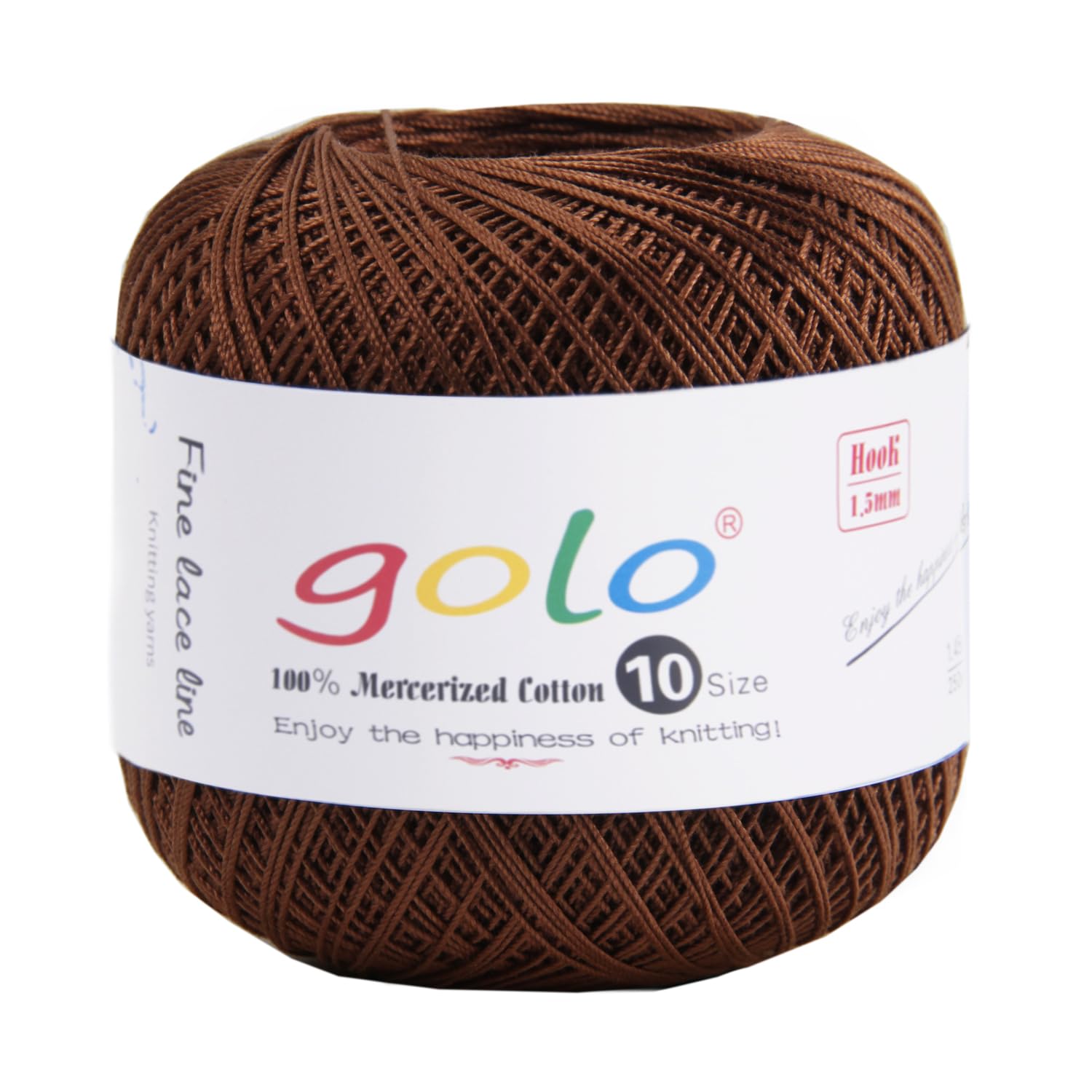 golo Crochet Thread Size 10 Yarn for Hand Knitting Crochet Yarn Brown-209 — image 1