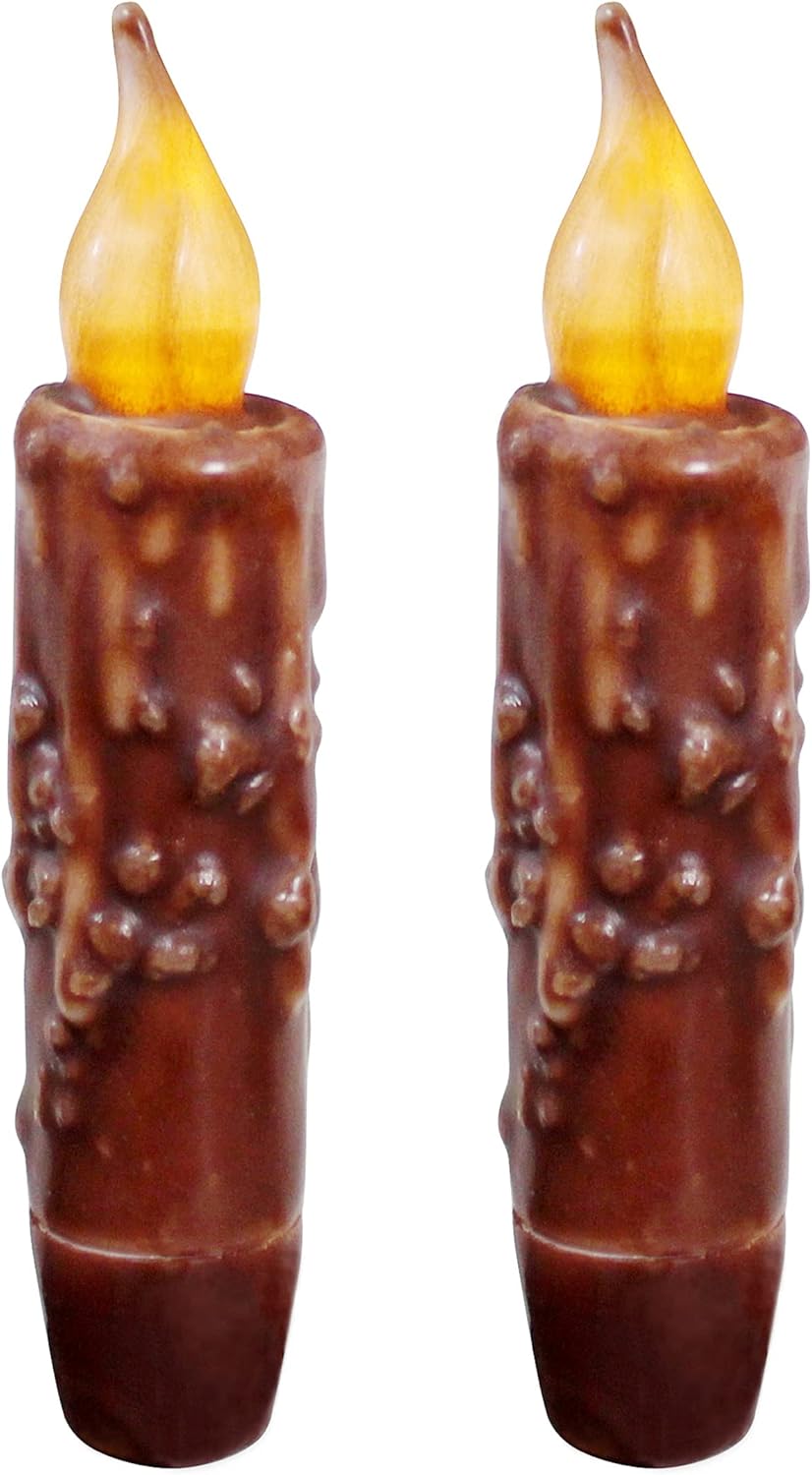 CVHOMEDECO. Real Wax Hand Dipped Battery Operated LED Timer