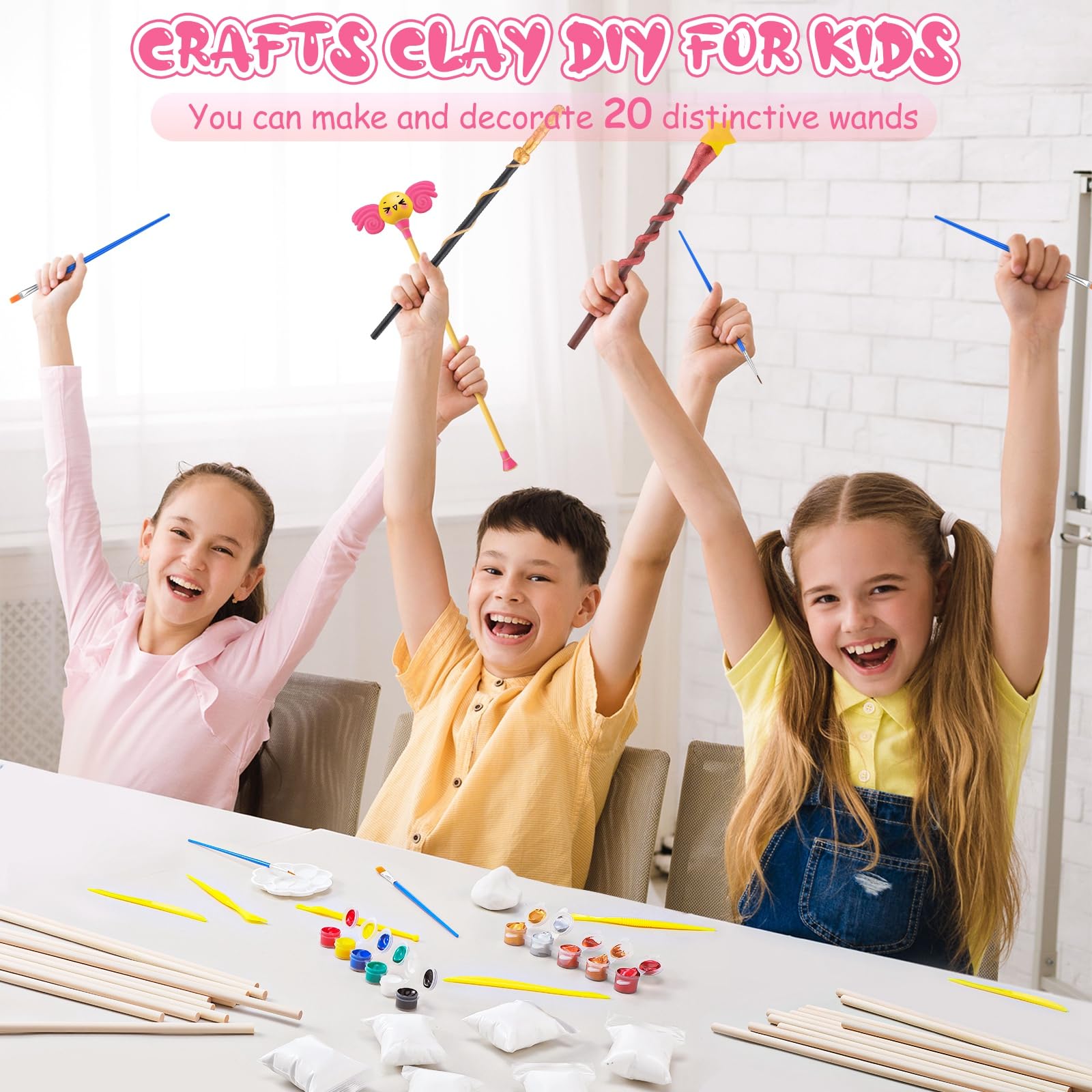 Engrowtic - Juego de 47 piezas de varitas de mago para hacer manualidades para hacer tus propias varitas de mago para actividades escolares, fiestas de cumpleaños, regalos de mago, fiesta temática Engrowtic - Juego de 47 piezas de varitas de mago para hacer manualidades para hacer tus propias varitas de mago para actividades escolares, fiestas de cumpleaños, regalos de mago, fiesta temática