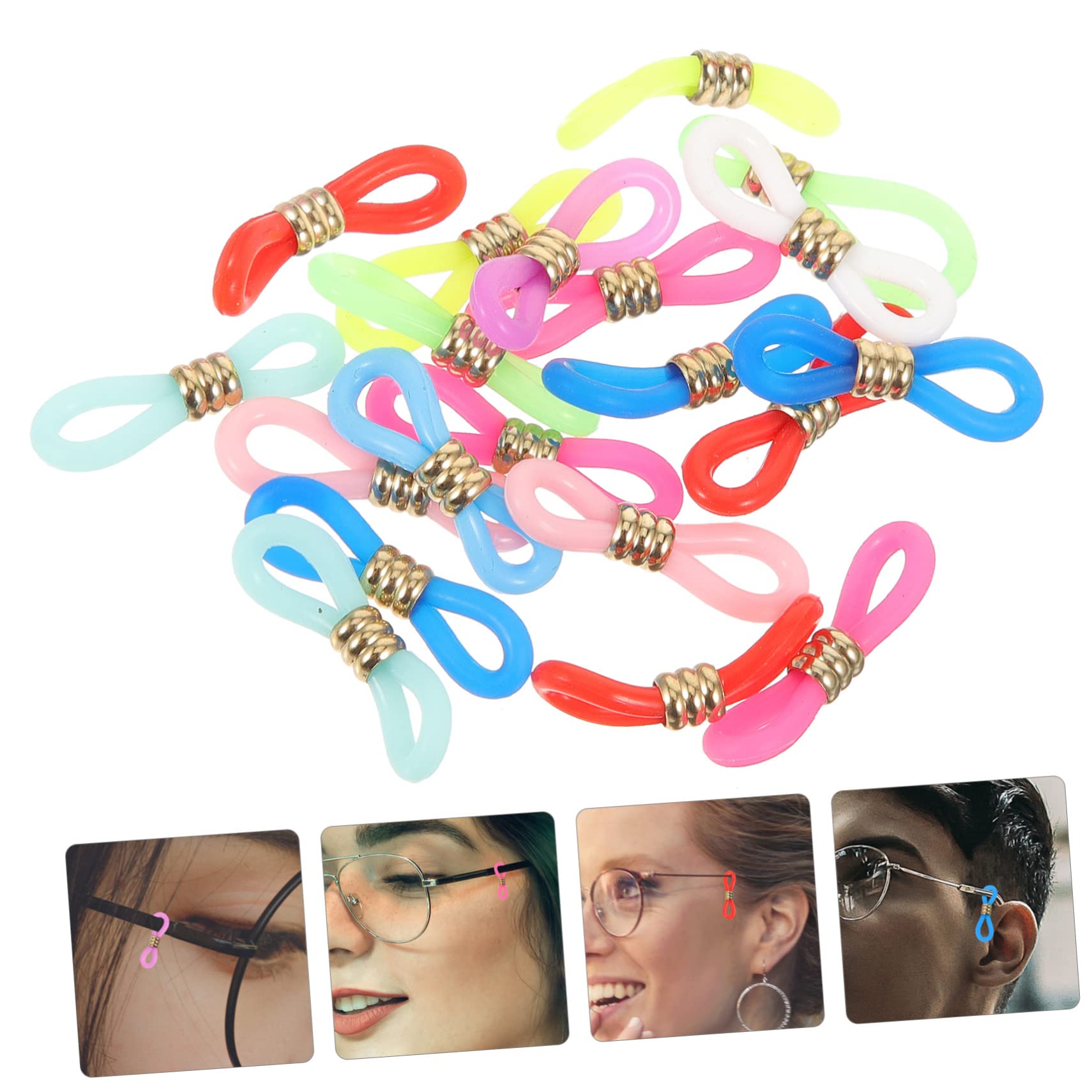 300piezas Cadena De Gafas De Silicona Antideslizante Conectores Ajustables Para Anteojos Para Actividades Deportivas y Uso Diario