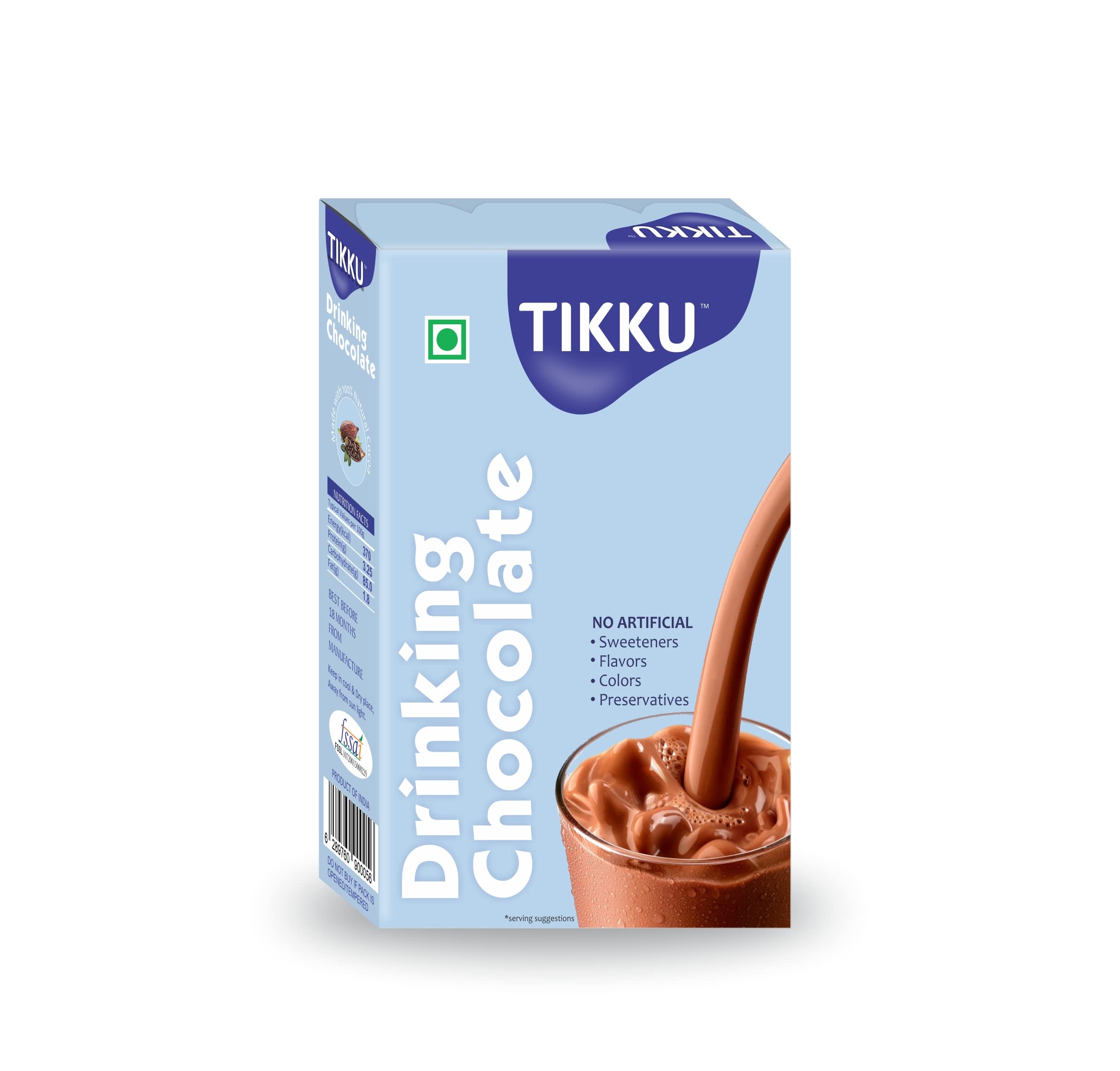 Tikku Drinking Chocolate Hot / Cold Chocolate Instant Drink Mix Powder 100g Box-image-35