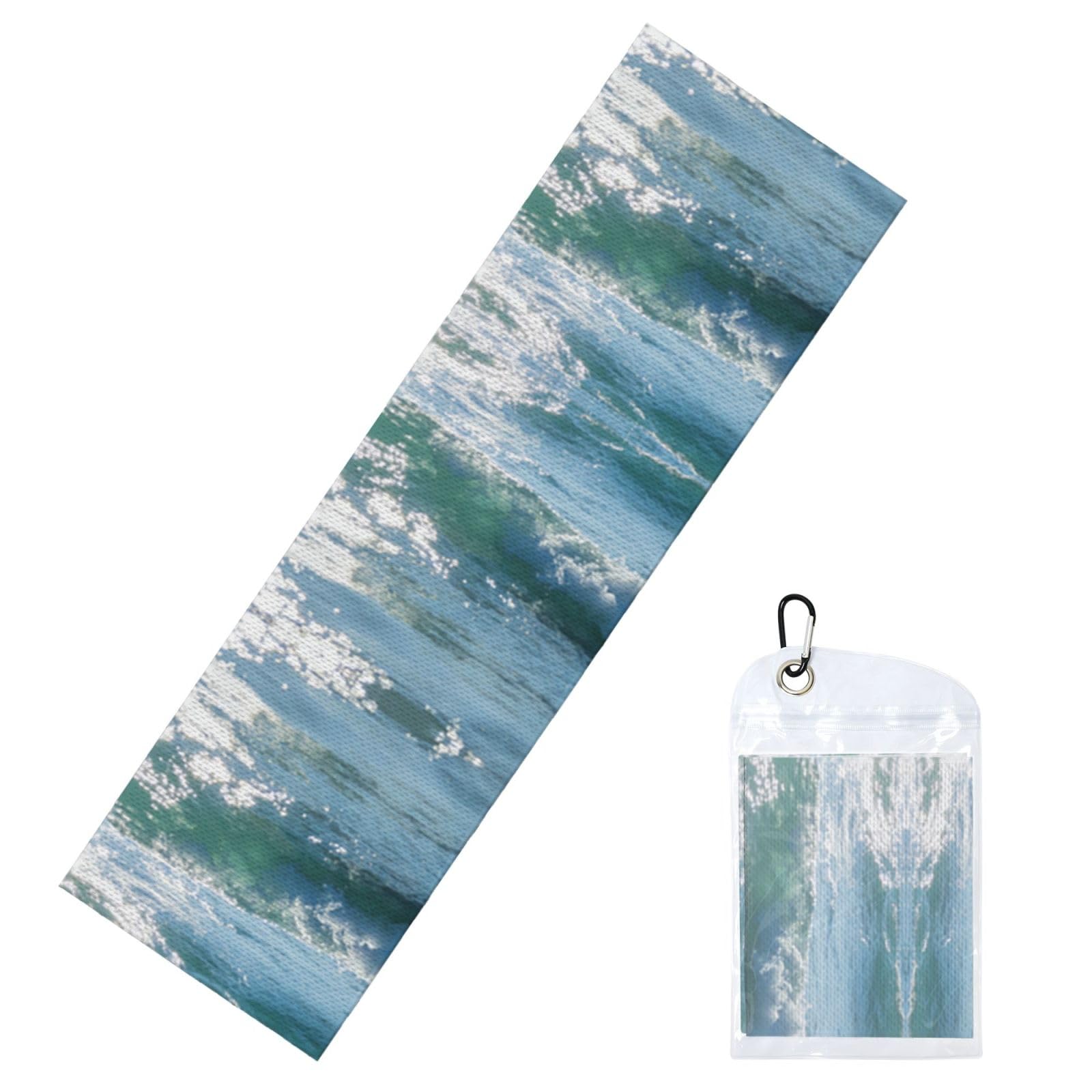 DUYIOKH Sunlit Sea Print Cooling Towel, Portable Towel for Gym Workout Golf Beach World Cup Sports Hot Weather