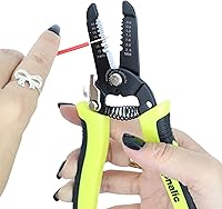 Vista 6 de Herramienta Pelacables de Alambre 10-22 AWG, Pelacables de Micro Alambre, Alicates de Alambre Aislado, Herramienta Multifuncional de Pelacables