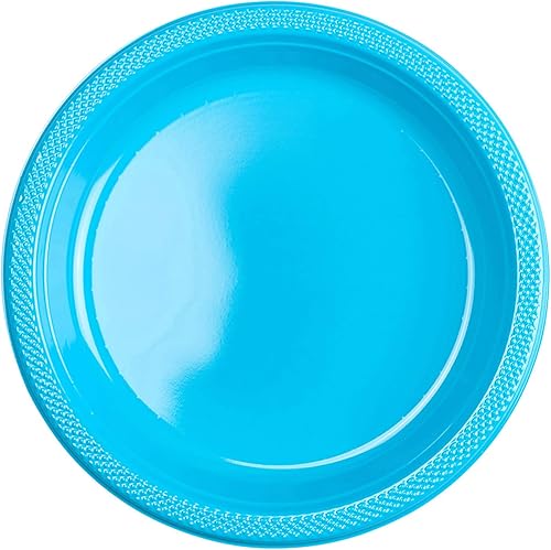 Miniatura 10 de Amscan Platos de postre de plástico, 7 pulgadas, paquete de 50, dorado