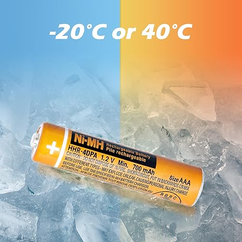 Miniatura 6 de NI-MH - Batería recargable AAA de 1,2 V, 700 mAh, pilas AAA recargables para teléfonos inalámbricos Panasonic, controles remotos, electrónica (4)