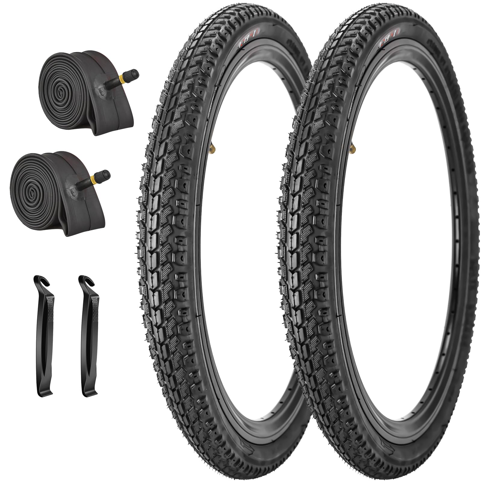 SIMEIQI 2 Pack 20"x1.75" Bike Tires and Inner Tubes 20x1.75/2.125 Compatible with 20x1.5/1.75/1.95 Inch Bike Rim for Hybrid Trail Mountain Urban BMX Bicycles