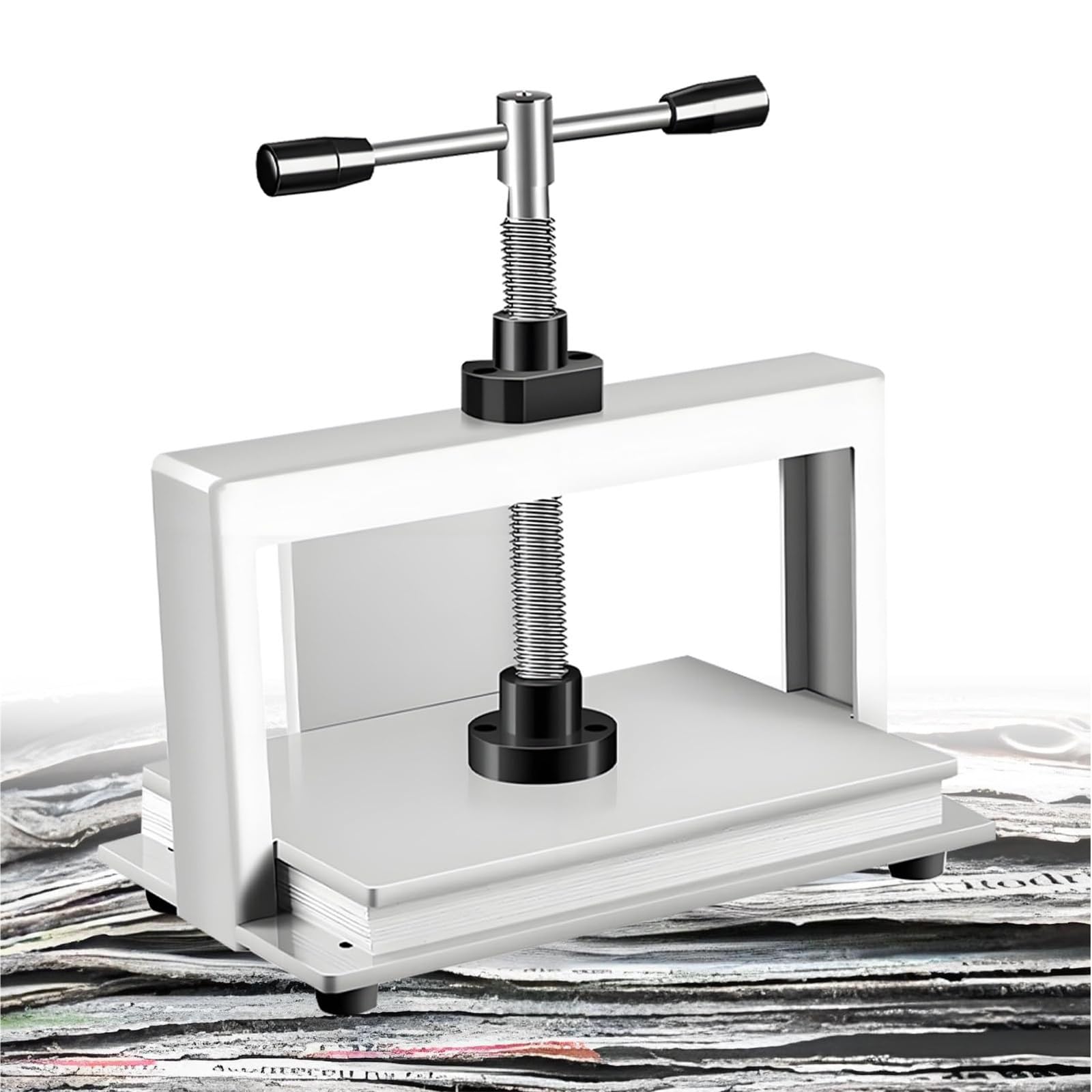 KJZQXYX Manual Bookbinding Press Machine,A4/A3 Steel Paper Flattening Tool, with 1500kg Pressure, for Document Binding and Nipping (A3)