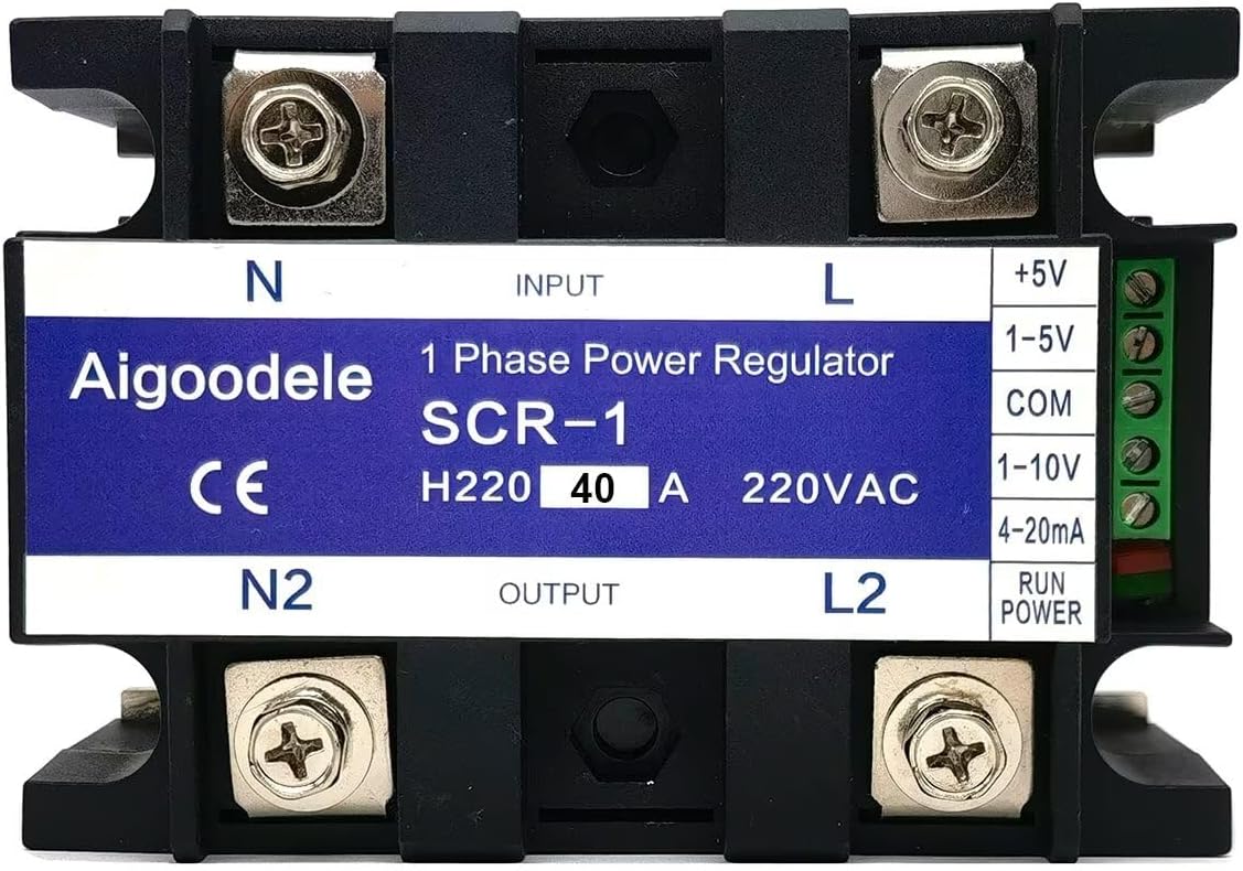SCR-40A 220VAC Single Phase Voltage Regulator Power Controller Module 0-10V 4-20mA 1-5V Potentiometer