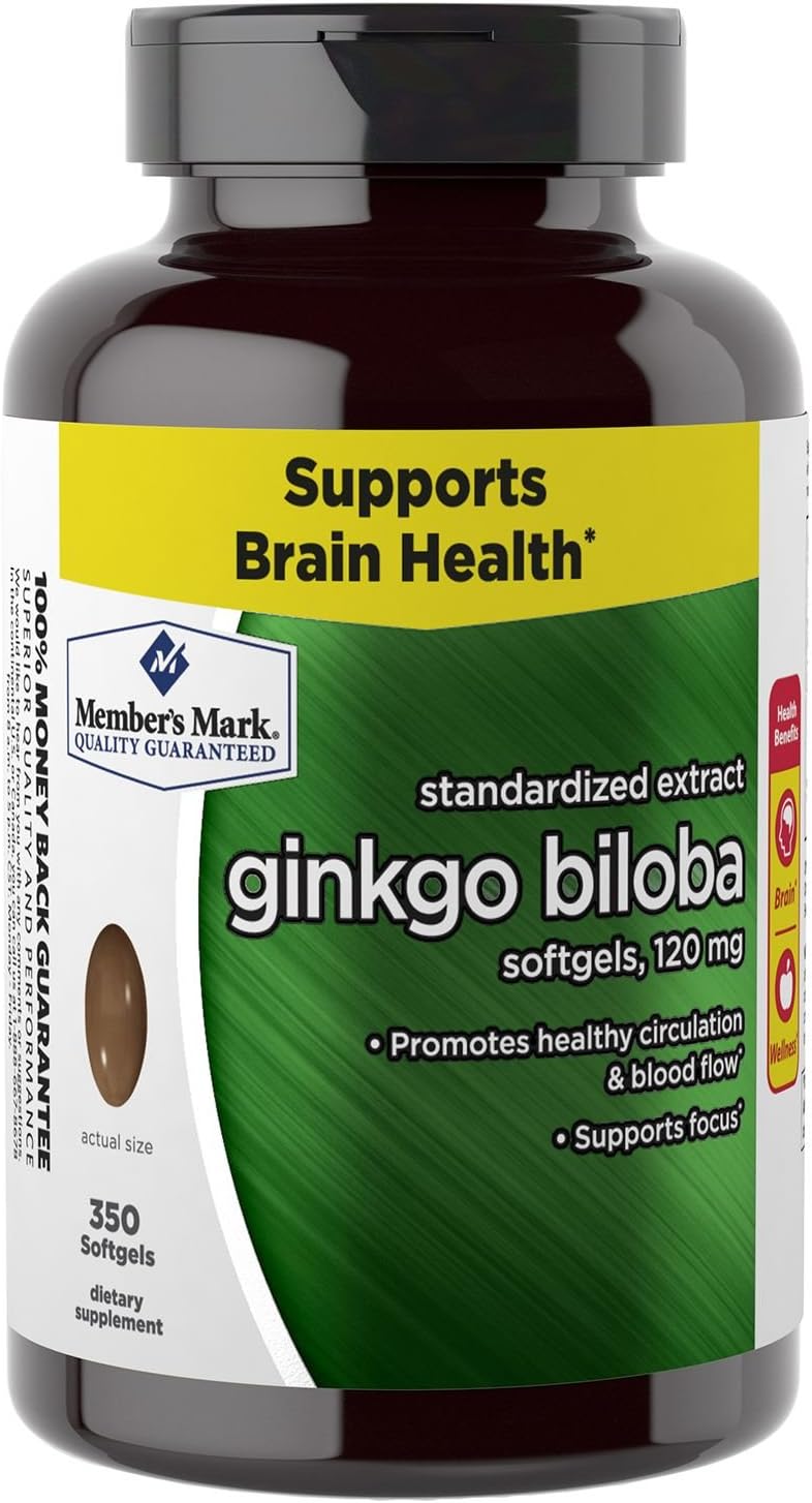 Members Mark Ginkgo Biloba Herbal Supplement - 350 ct. 120 mg
