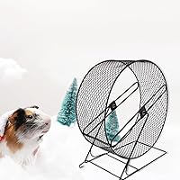 Vista 6 de TEHAUX Chinchilla Wheel Hamster Running Wheel Hedgehog - Juguete para correr con estante para hámster, rueda de ejercicio silenciosa