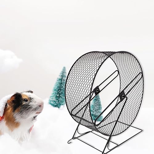 Miniatura 6 de TEHAUX Chinchilla Wheel Hamster Running Wheel Hedgehog - Juguete para correr con estante para hámster, rueda de ejercicio silenciosa,