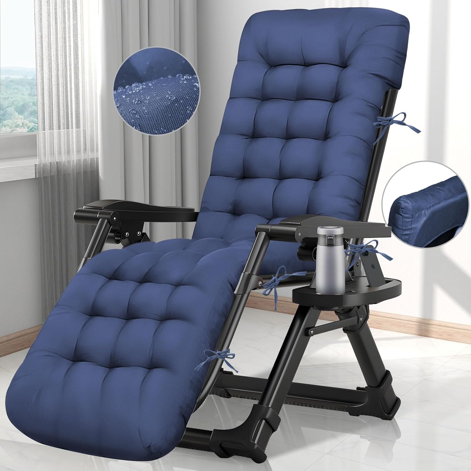 Tycdiose Waterproof Outdoor Chaise Lounge Chair Cushion 66