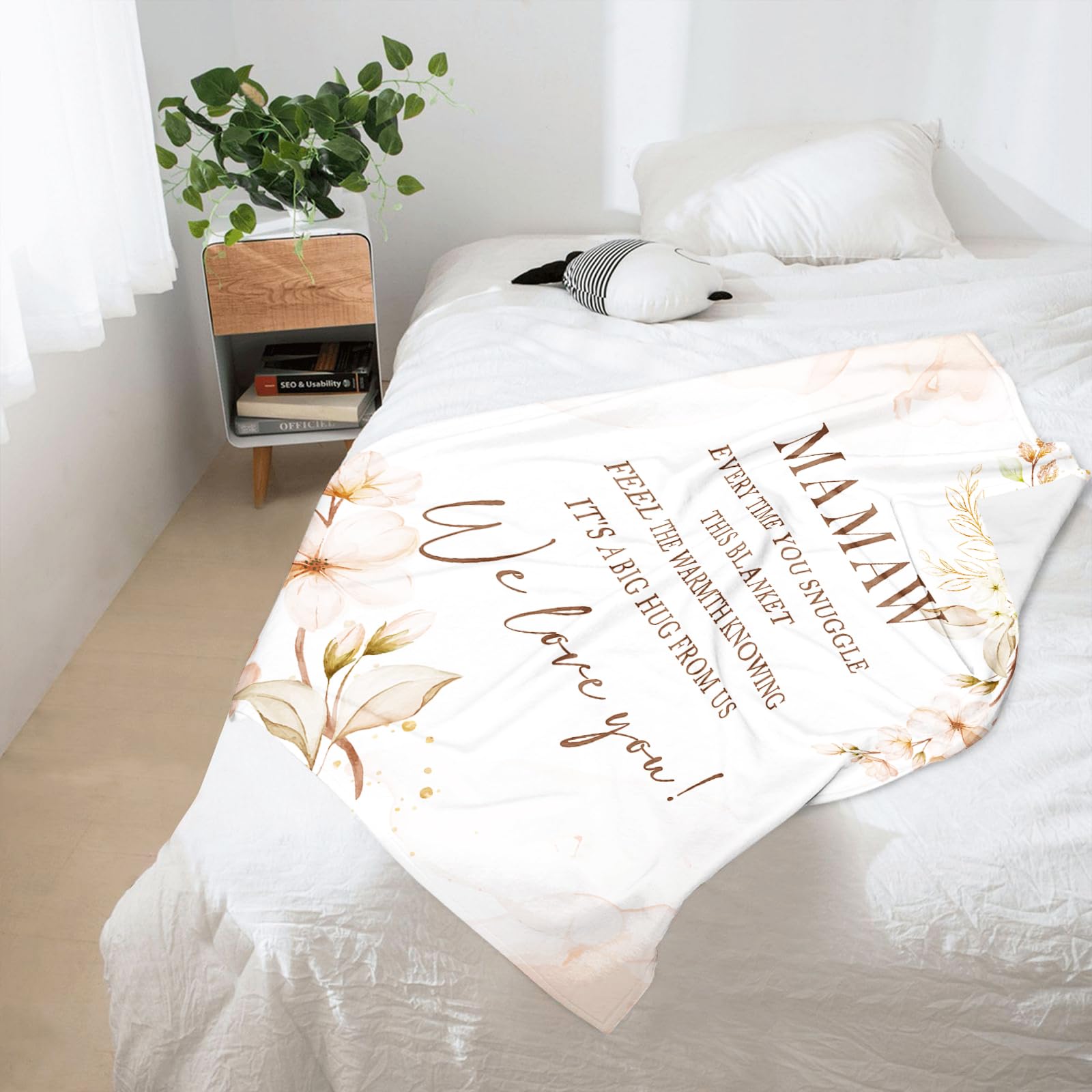 Mamaw Gifts, Gifts for Mamaw, Mamaws Birthday Gift, Mamaws Blanket 60" x 50", Mamaw's Gift for Grandma, Mamaw's Gift' from Grandkids, Gift' for Mamaw' Mother's Day Christmas