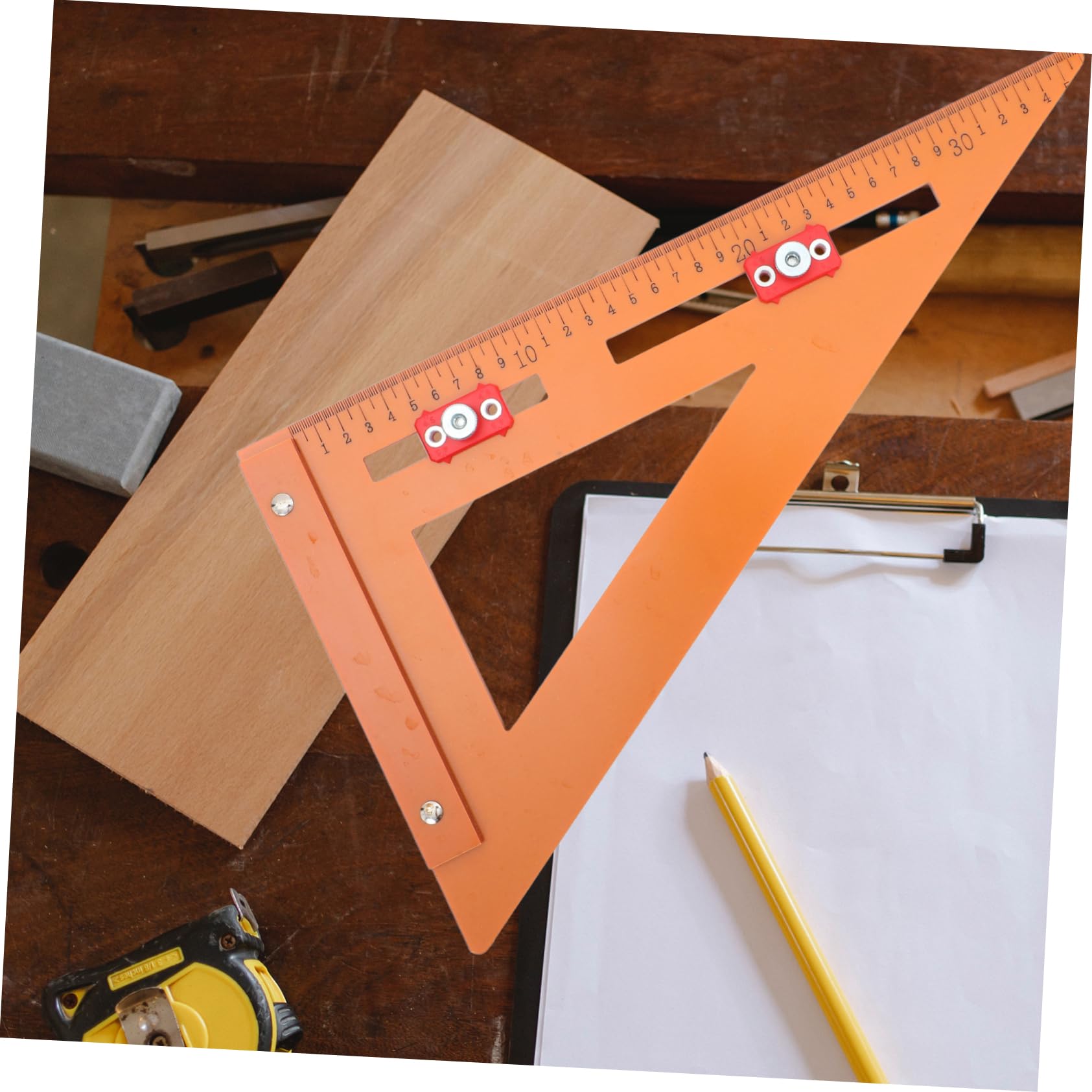 Regla Triangular De Posicionamiento Eléctrica 220x380 Mm Herramienta De Medición Para Carpintería Ángulos Precisión Portátil Uso Profesional Carpintería y Dibujo Técnico