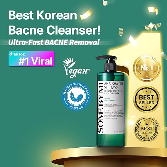 SOME BY MI AHA BHA PHA 30 Days Miracle Acne Clear Body Cleanser & Miracle Cream