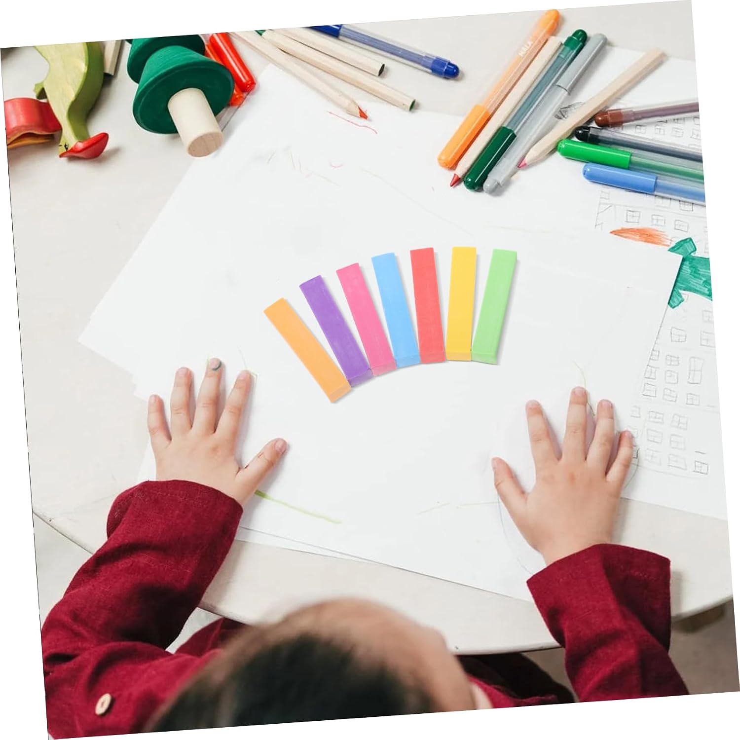 Bulk Fun Rectangular Erasers for School Students Colorful Soft and Non-Toxic Pencil Erasers for Art Drawing and Classroom Supplies