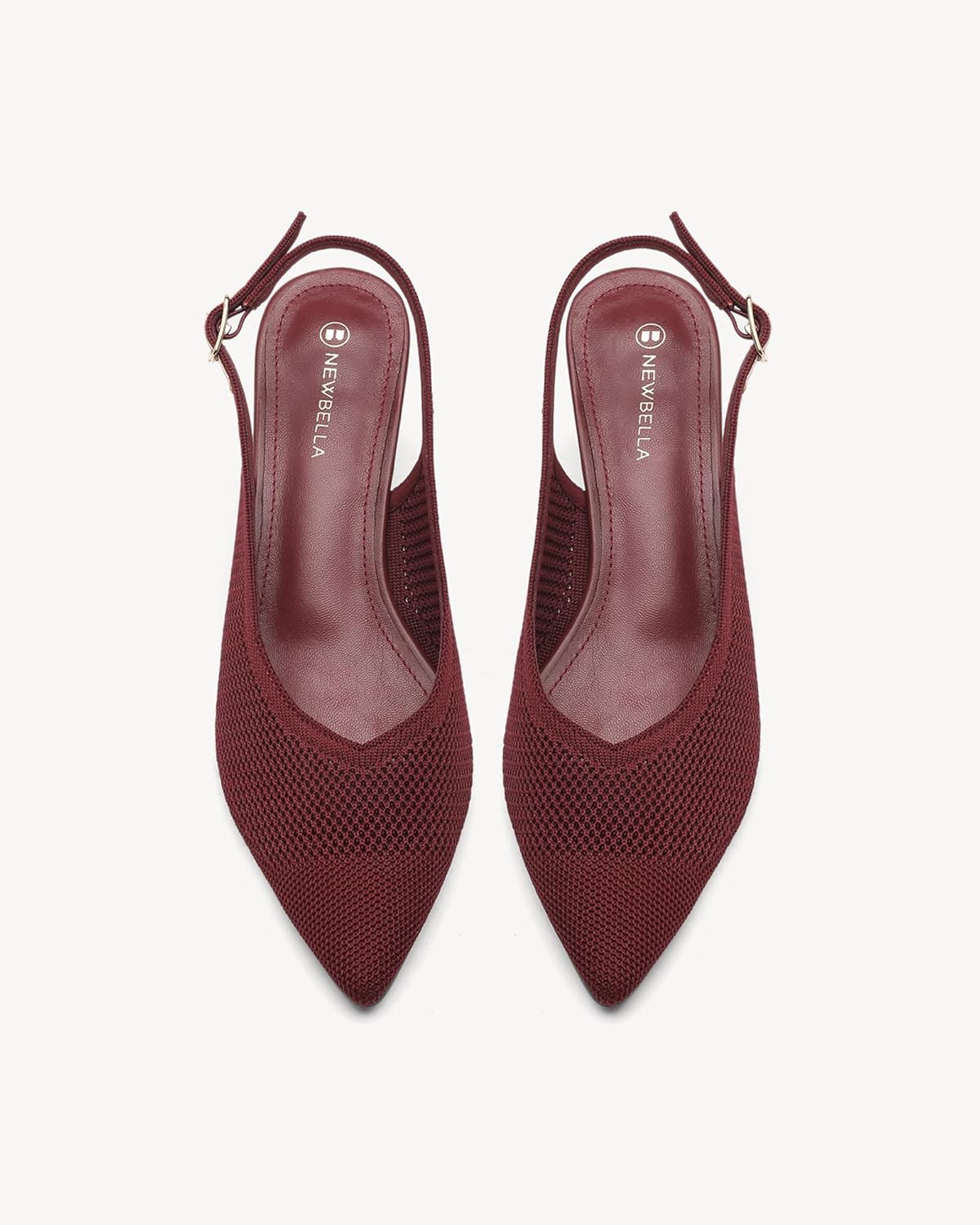 NEWBELLA Women's Wedge Heels - Minimalist Faux Leather Pumps with Back Straps, Comfortable Dress Shoes for Work & Everyday Wear - Image 6