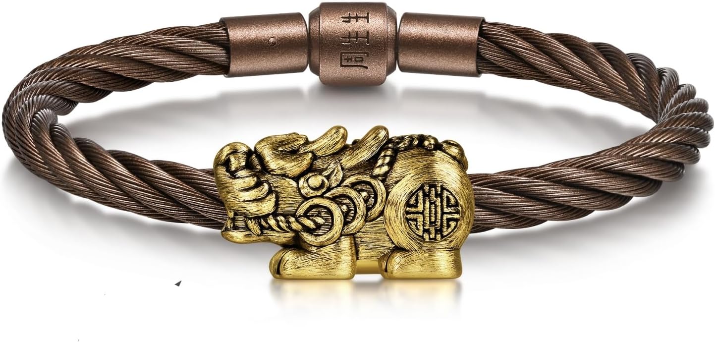 999 24K Gold Charme XL Pixiu Charm Bracelet for Women, Men and Unisex 19cm 95508C