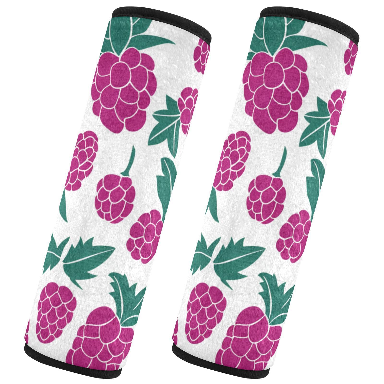 EtherSpher Purple Pineapples Belt Shoulder Strap, Stop seat Belt Cutting into Neck, seat Belt Belt for Women for Bag Most Cars Bag forro para cinturon de seguridad 2 Pack