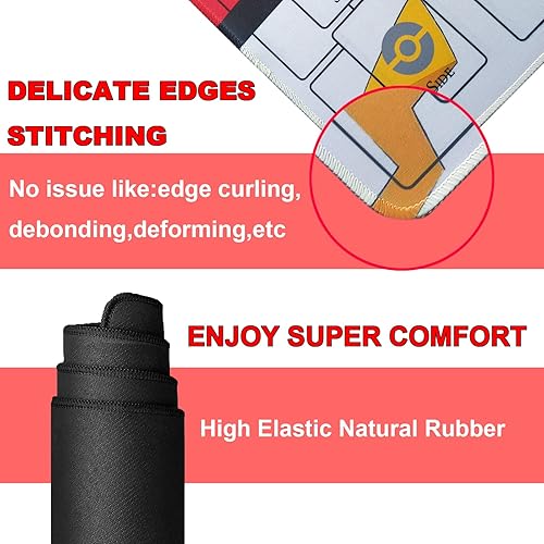 Miniatura 5 de sabermaster Tapete de juego para 2 jugadores, tapete cuadrado de escritorio para jugadores, oficina y hogar, 23.6 x 23.6 pulgadas (2)