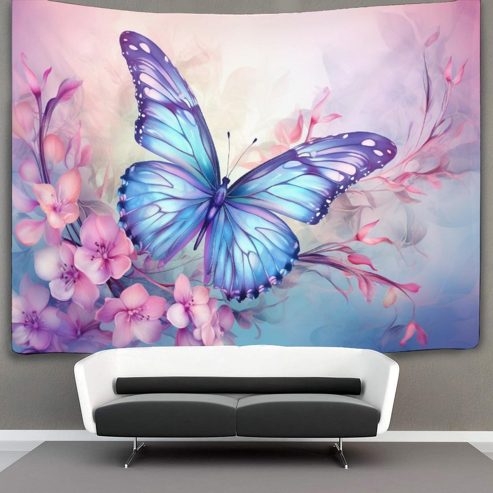 kaiyun Butterfly Decor Tapestry, Wall Art Tapestries Wall Hangings for Living Room Bedroom Dorm 100cmx150cm