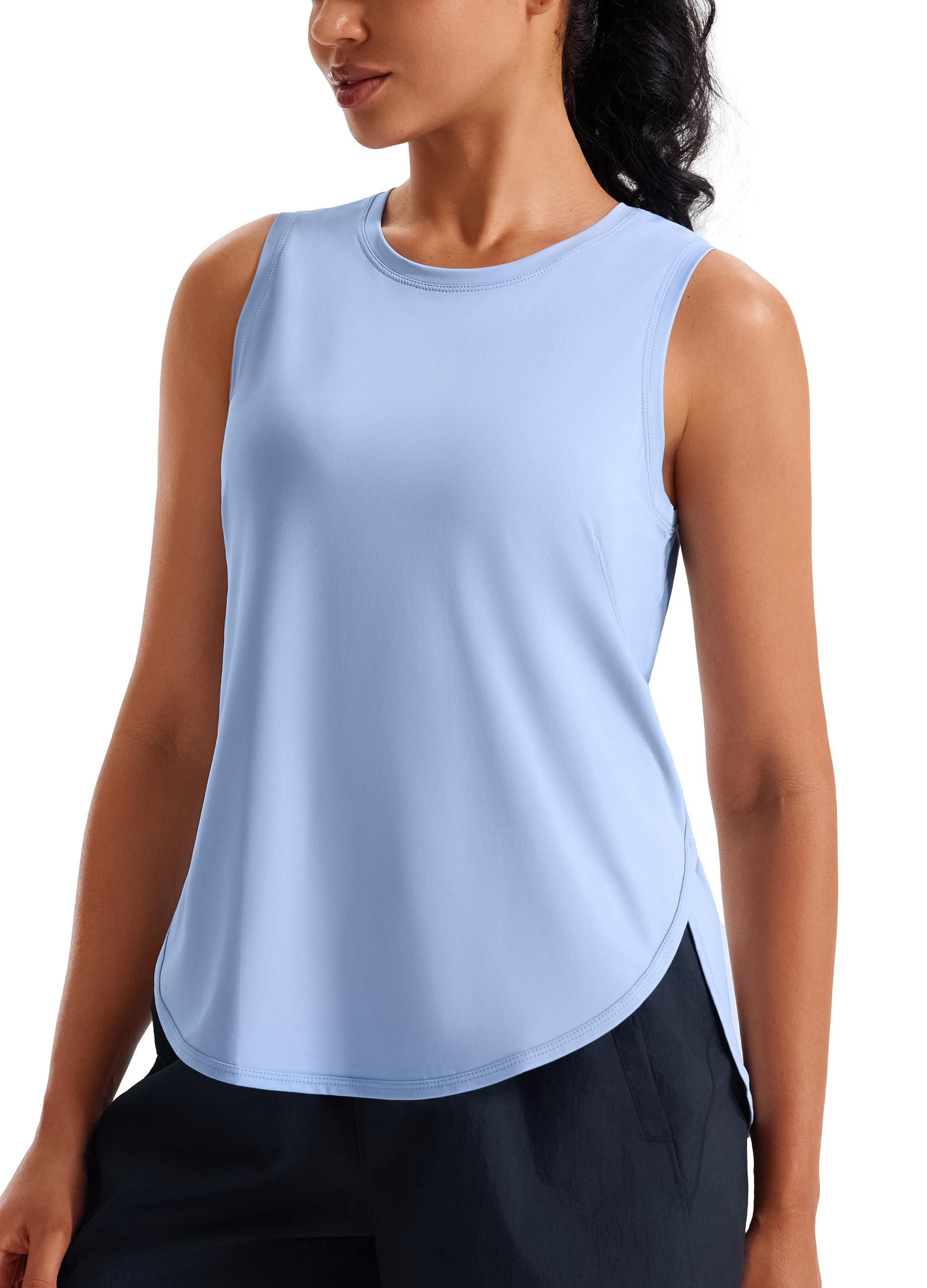 JOYSPELS Ice Silk Workout Tank Tops for Women Cool-Dry Sleeveless Loose Fit Yoga Shirts Athletic
