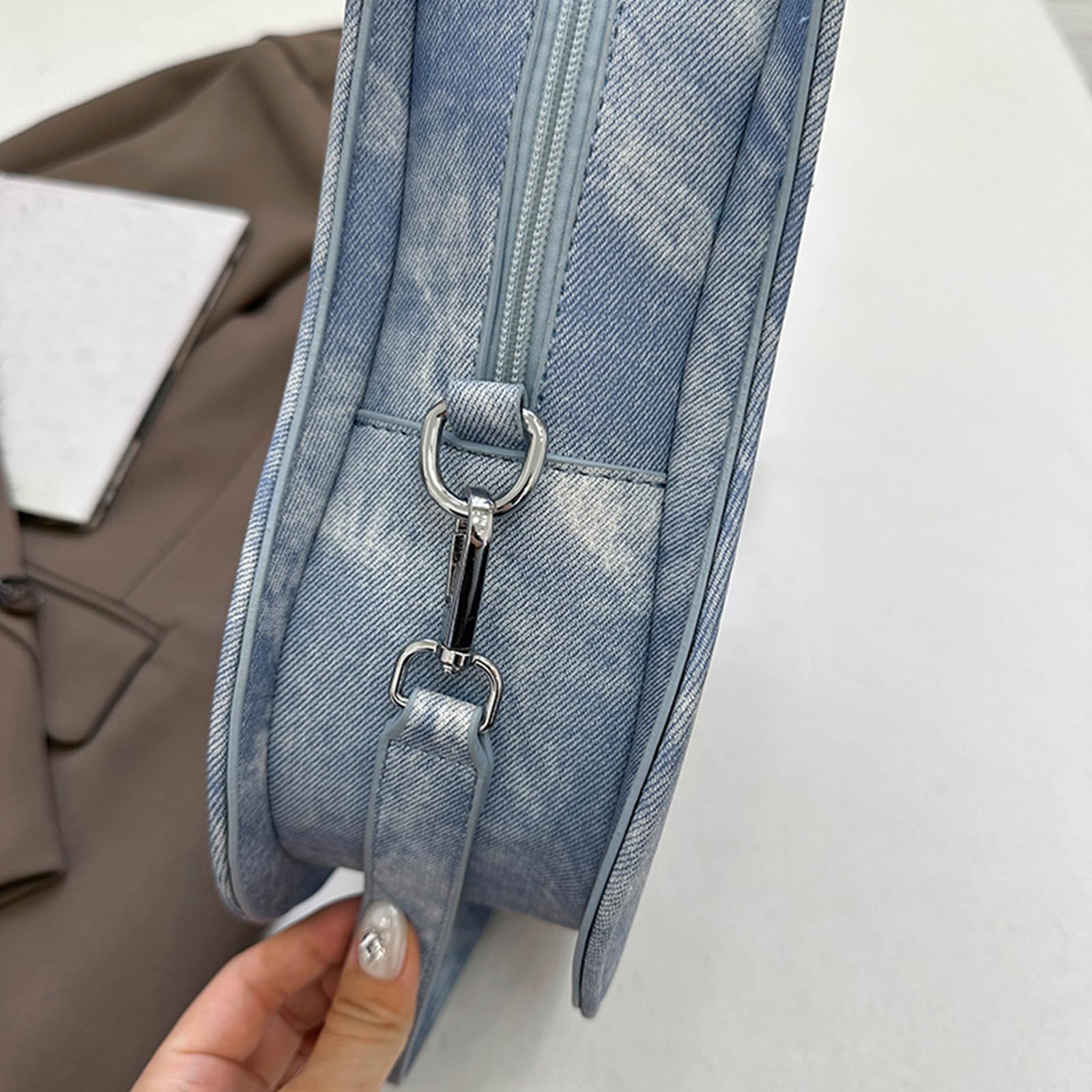 Bolso de mano de piel sintética de gran capacidad para viajes y diarios
