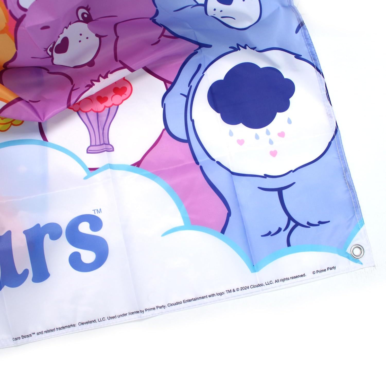 Prime Party Care Bears Large Vibrant Wall Decoration - 5x3 ft Banner with Cheer, Tenderheart, Grumpy, and Funshine - Perfect for Care Bears-Themed Birthdays, Playdates, and Events
