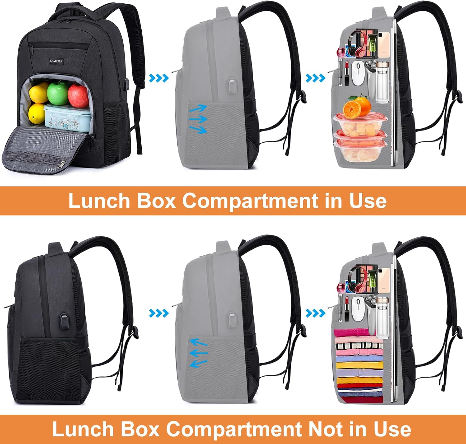 Insulated Lunch Backpack for Men & Women, Water Resistant Cooler Bag with Easy to Clean Design, Large Travel Business Backpack Fits 17 Inch Laptop, Work Backpack Gift